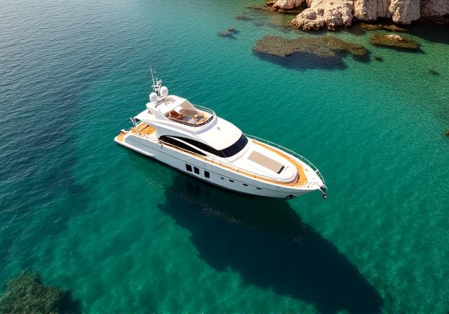Yacht Prestige 50 all'ancora